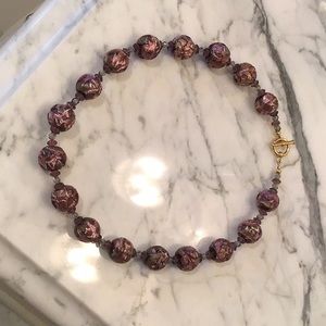 ANTIQUE JAPANESE GLASS BEADS NECKLACE